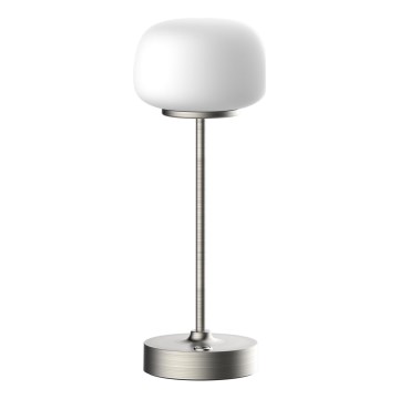 LED Hämardatav puutetundlik laualamp RIMINI LED/2W/5V USB 2000 mAh matt kroom/valge