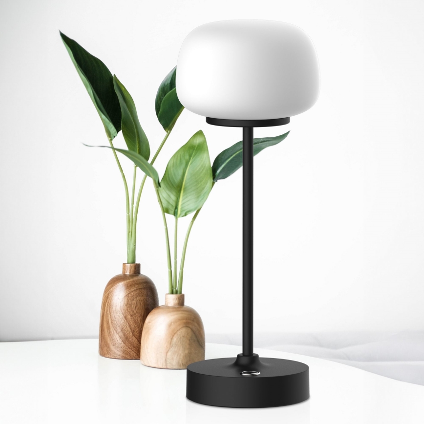 LED Hämardatav puutetundlik laualamp RIMINI LED/2W/5V USB 2000 mAh must/valge