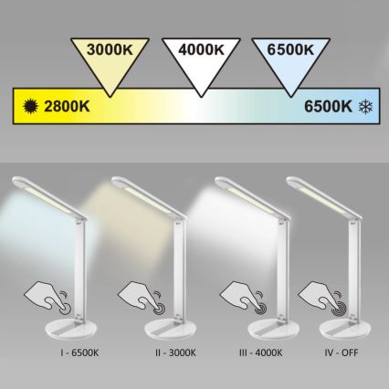 LED Hämardatav puutetundlik laualamp SERRA LED/8W/230V must