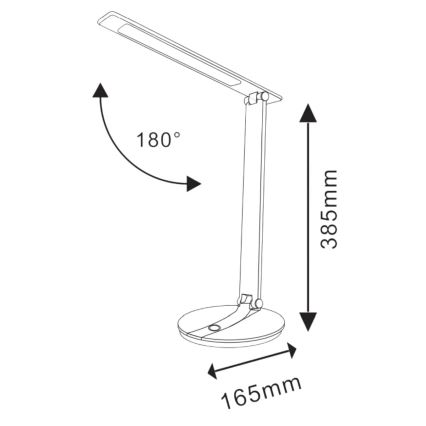 LED Hämardatav puutetundlik laualamp SERRA LED/8W/230V must