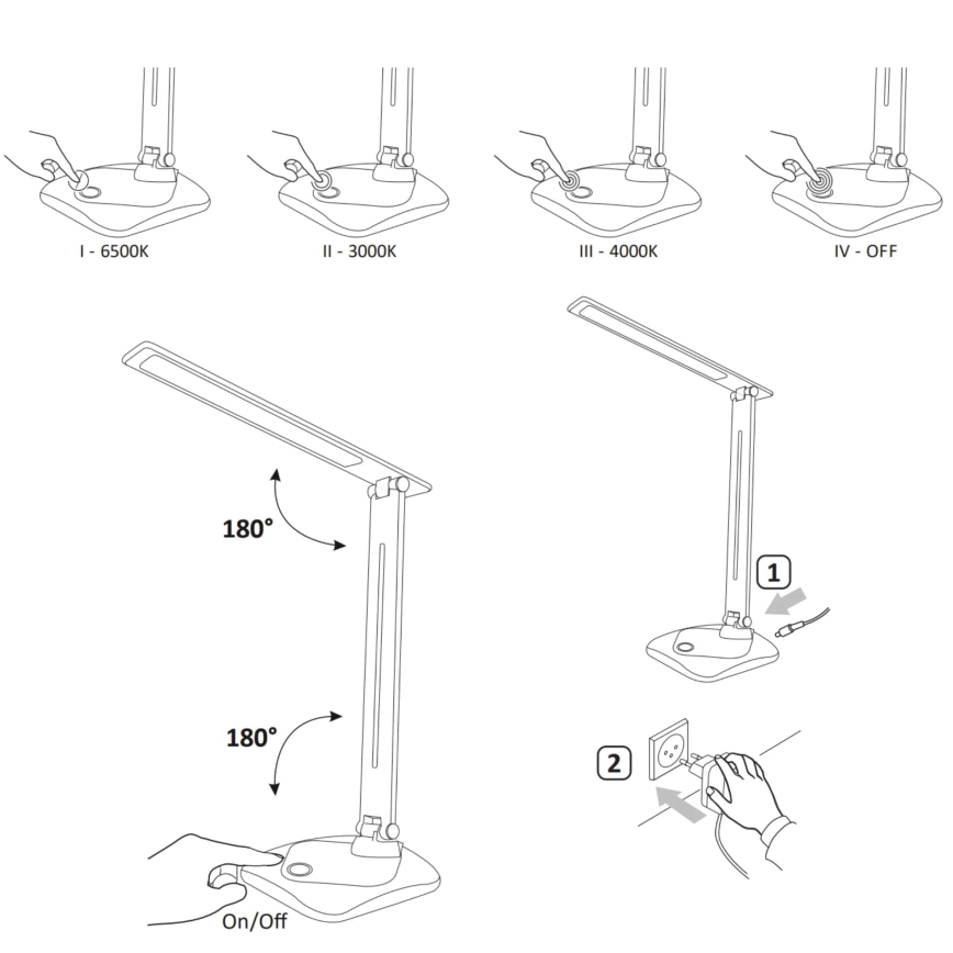 LED Hämardatav puutetundlik laualamp TOLEDO LED/8W/230V 3000-6500K