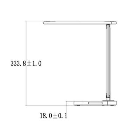 LED Hämardatav puutetundlik laualamp USB ühendusega KIARA LED/7W/230V must