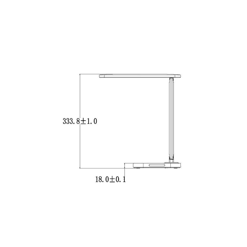 LED Hämardatav puutetundlik laualamp USB ühendusega KIARA LED/7W/230V must