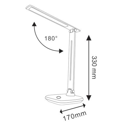 LED Hämardatav puutetundlik laualamp VINTO LED/8W/230V valge