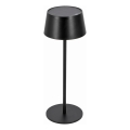 LED hämardatav puutetundlik päikesepaneeliga lamp LED/3W/5V USB 1800 mAh IP44 must