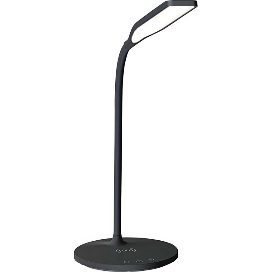 LED Hämardatav puutetundlik paindlik laualamp koos 15W juhtmevaba laadimine Qi LED/5,5W/230V 2700-6500K must