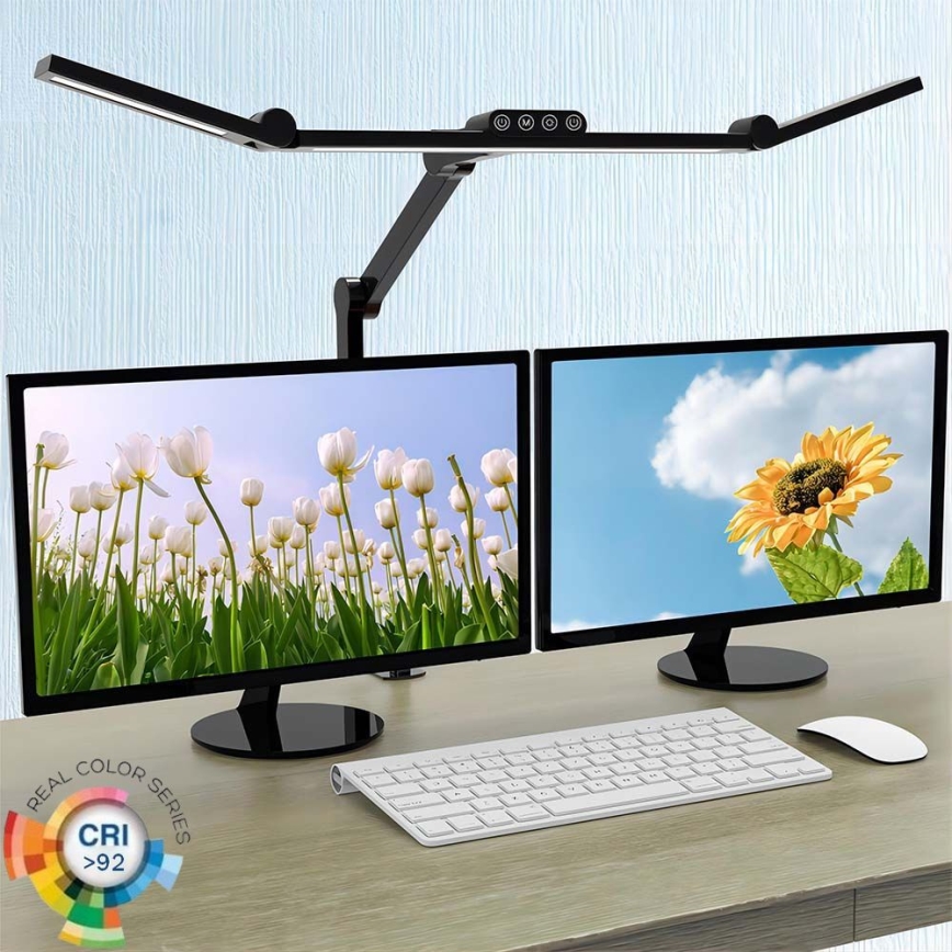 LED Hämardatav puutetundlik paindlik laualamp LED/24W/230V 3000-6500K CRI 92 must