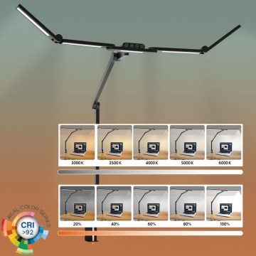 LED Hämardatav puutetundlik paindlik laualamp LED/24W/230V 3000-6500K CRI 92 must