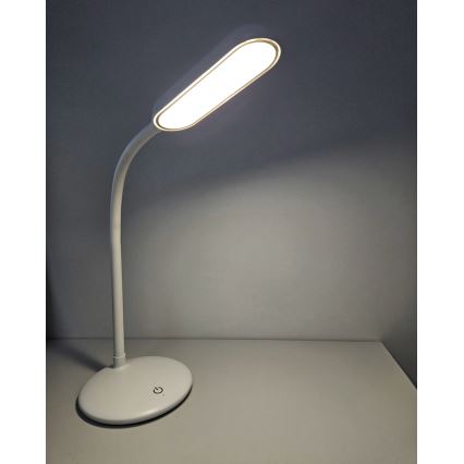 LED Hämardatav puutetundlik paindlik laualamp LED/6W/5V USB 1200 mAh valge