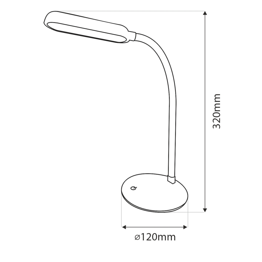LED Hämardatav puutetundlik paindlik laualamp LED/6W/5V USB 1200 mAh valge