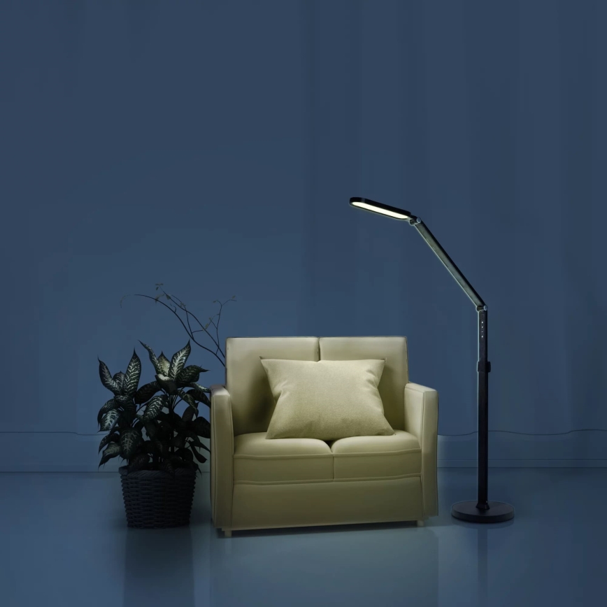 LED Hämardatav puutetundlik põrandalamp FERRARA LED/13W/230V 3000/4000/6000K must
