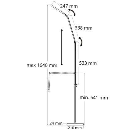 LED Hämardatav puutetundlik põrandalamp FERRARA LED/13W/230V 3000/4000/6500K must