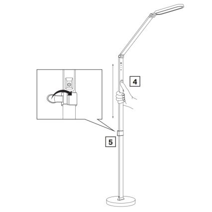 LED Hämardatav puutetundlik põrandalamp FERRARA LED/13W/230V 3000/4000/6000K must