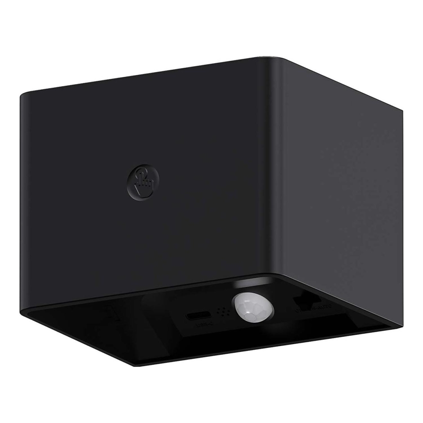 LED Hämardatav puutetundlik seinavalgusti anduriga MIRI LED/2,5W/3,7V 3000/4000/6400K 4000 mAh must