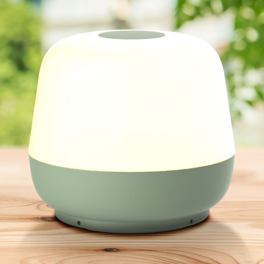 LED Hämardatav puutetundlik väli laualamp SAMBA LED/1,2W/5V USB 1200 mAh IP44 roheline