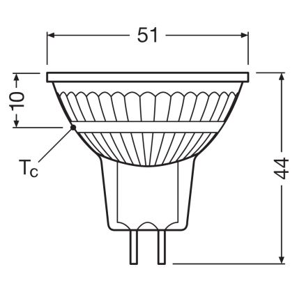 Hämardatav LED-reflektorlamp MR16 GU5,3/5,3W/12V 4000K 36° CRI 97 - Ledvance