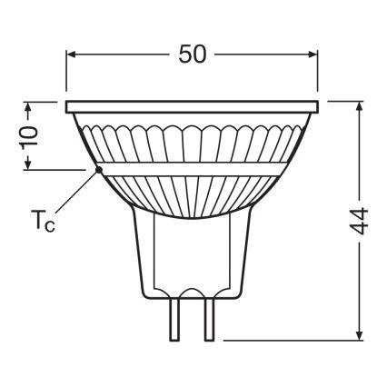 Hämardatav LED-reflektorlamp MR16 GU5,3/6,8W/12V 4000K 36° CRI 90 - Osram