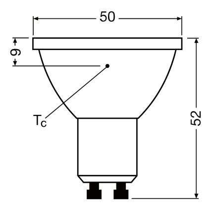 LED hämardatav reflektorlamp PAR16 GU10/7W/230V 2700K 120° CRI 90 - Ledvance