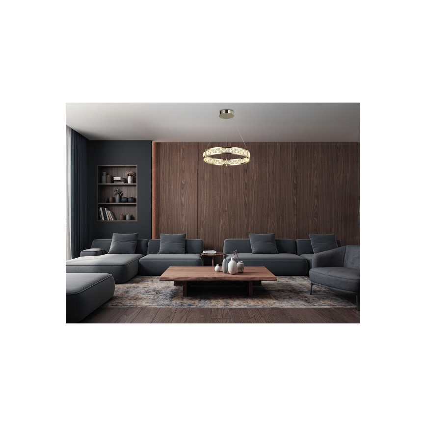LED-hämardatav kristall-lüster kaabliga ENRIQUE LED/40W//230V 3000-6000K läbimõõt 60 cm + kaugjuhtimispult