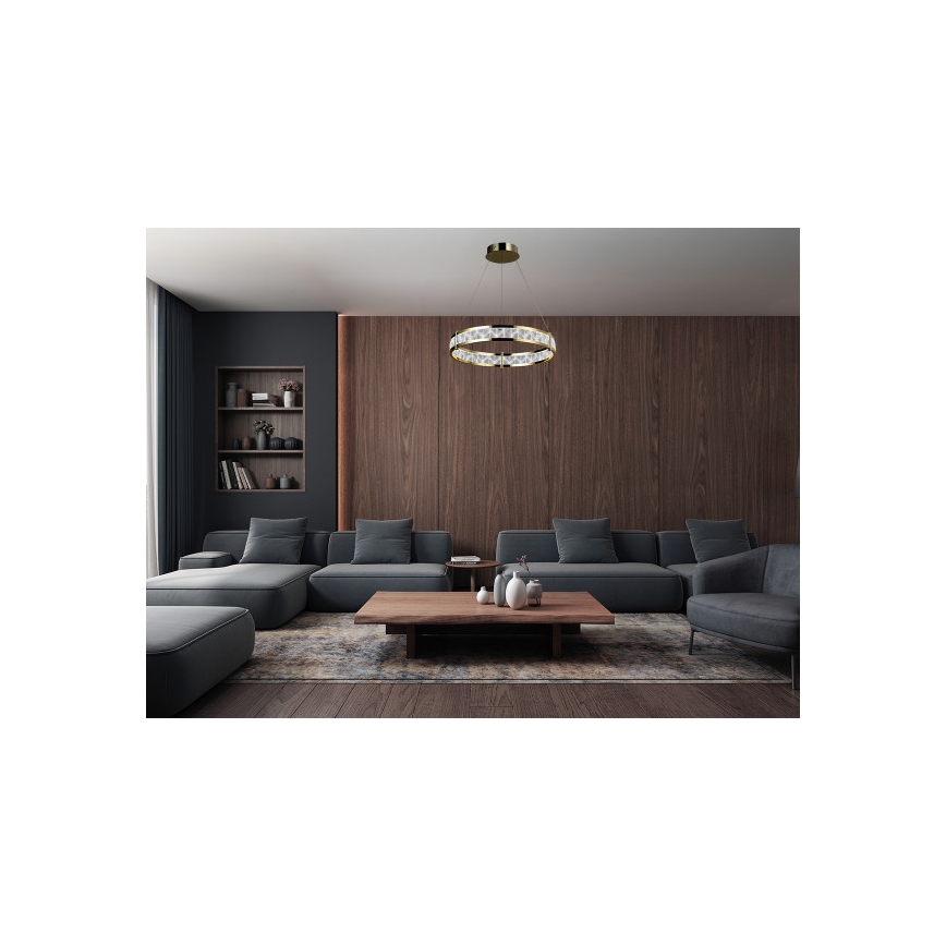 LED-hämardatav kristall-lüster kaabliga ENRIQUE LED/40W//230V 3000-6000K läbimõõt 60 cm + kaugjuhtimispult