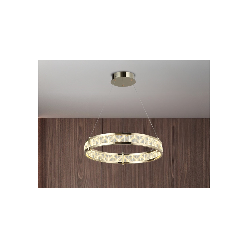 LED-hämardatav kristall-lüster kaabliga ENRIQUE LED/40W//230V 3000-6000K läbimõõt 60 cm + kaugjuhtimispult