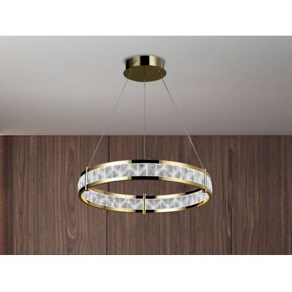 LED-hämardatav kristall-lüster kaabliga ENRIQUE LED/40W//230V 3000-6000K läbimõõt 60 cm + kaugjuhtimispult