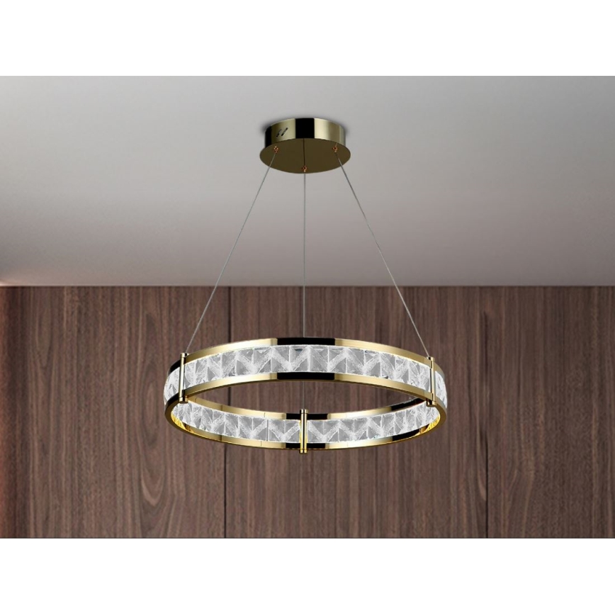 LED-hämardatav kristall-lüster kaabliga ENRIQUE LED/40W//230V 3000-6000K läbimõõt 60 cm + kaugjuhtimispult
