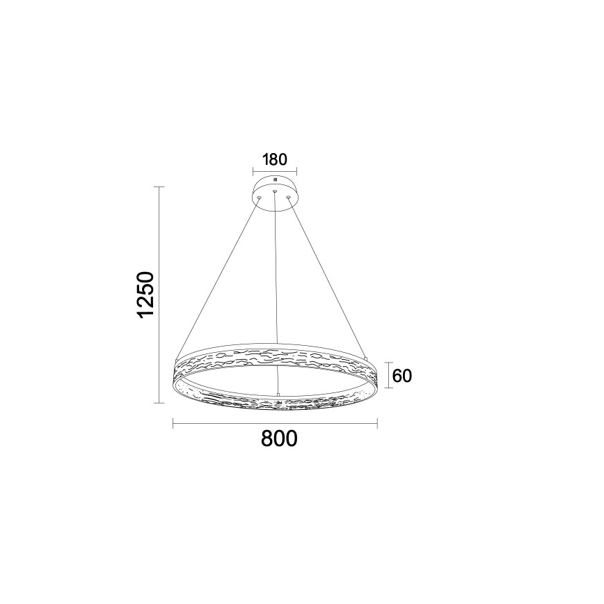 Hämardatav LED-rippvalgusti ALIANZ, 60W, 230V, 3000–6000K, Ø 80 cm + kaugjuhtimispult