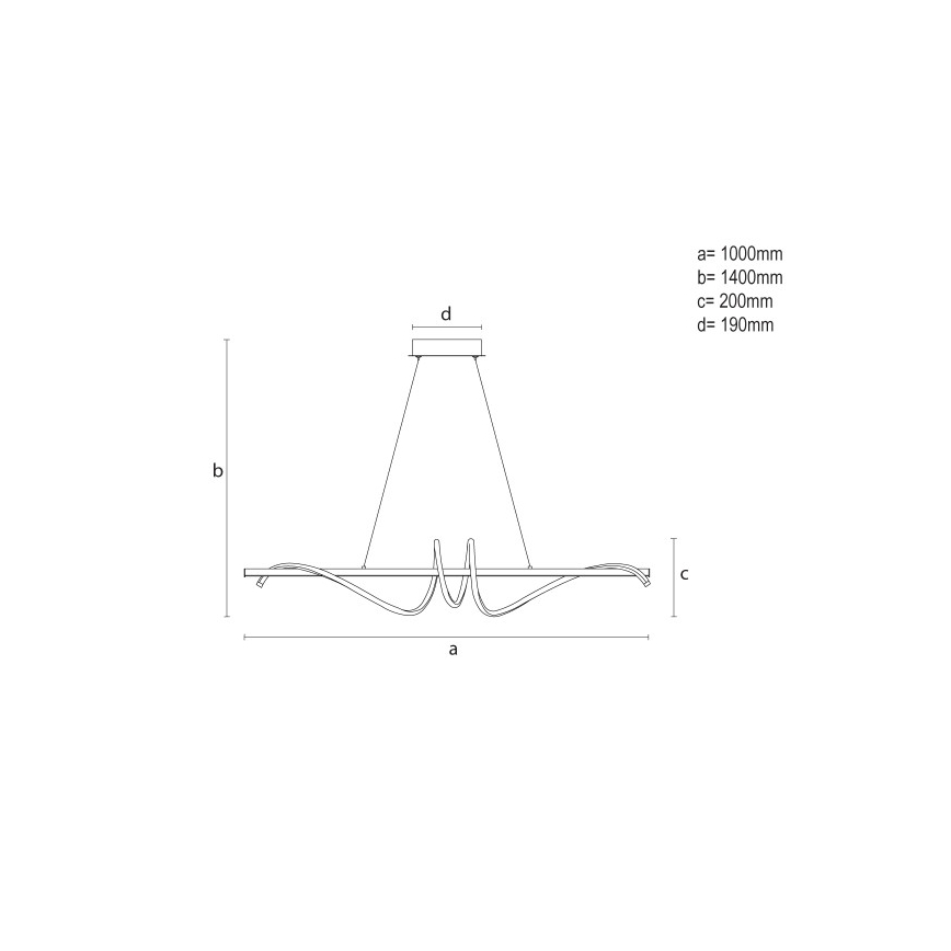 LED hämardatav ripplamp kaabliga LED/50W/230V 3000-6500K 100 cm + kaugjuhtimispult