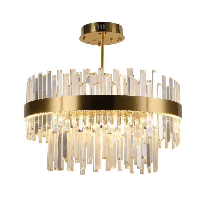 LED Hämardatav kristall-lühter LED/80W/230V 3000-6500K kuldne + kaugjuhtimispult