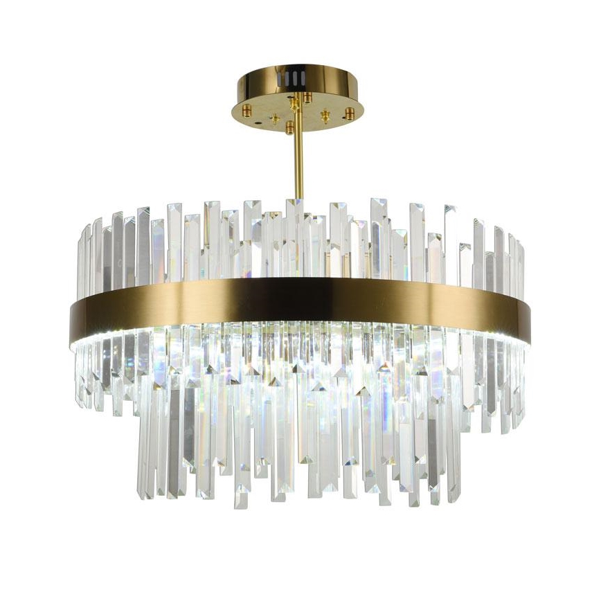 LED Hämardatav kristall-lühter LED/80W/230V 3000-6500K kuldne + kaugjuhtimispult