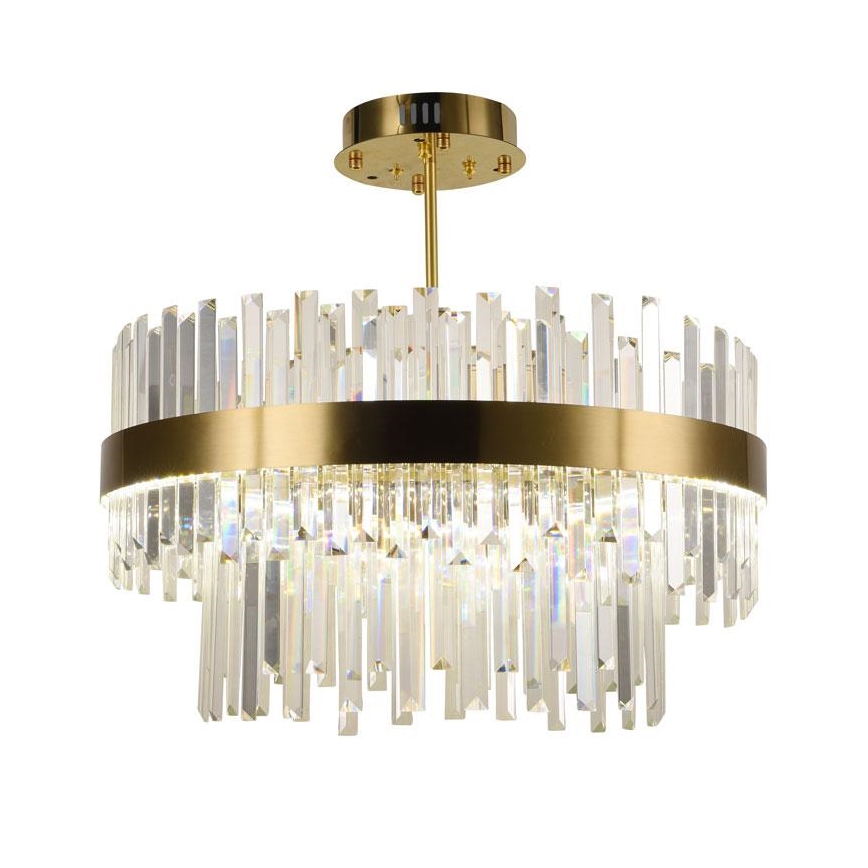 LED Hämardatav kristall-lühter LED/80W/230V 3000-6500K kuldne + kaugjuhtimispult