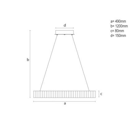 LED-hämardatav rippvalgusti kaablil LED/75W/230V 3000-6500K, läbimõõt 49 cm + kaugjuhtimispult