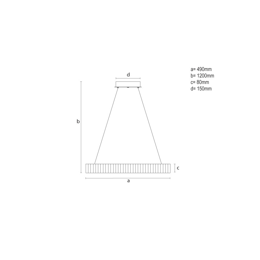 LED-hämardatav rippvalgusti kaablil LED/75W/230V 3000-6500K, läbimõõt 49 cm + kaugjuhtimispult