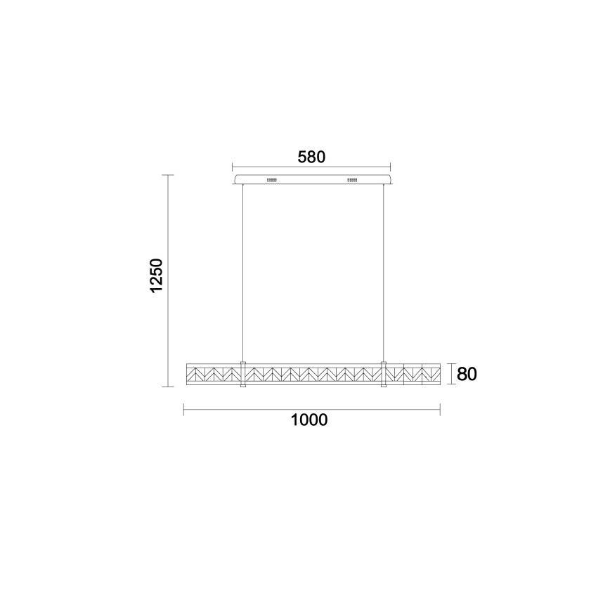 LED hämardatav kristalllühter trossil ENRIQUE LED/20W//230V 3000-6000K + kaugjuhtimispult