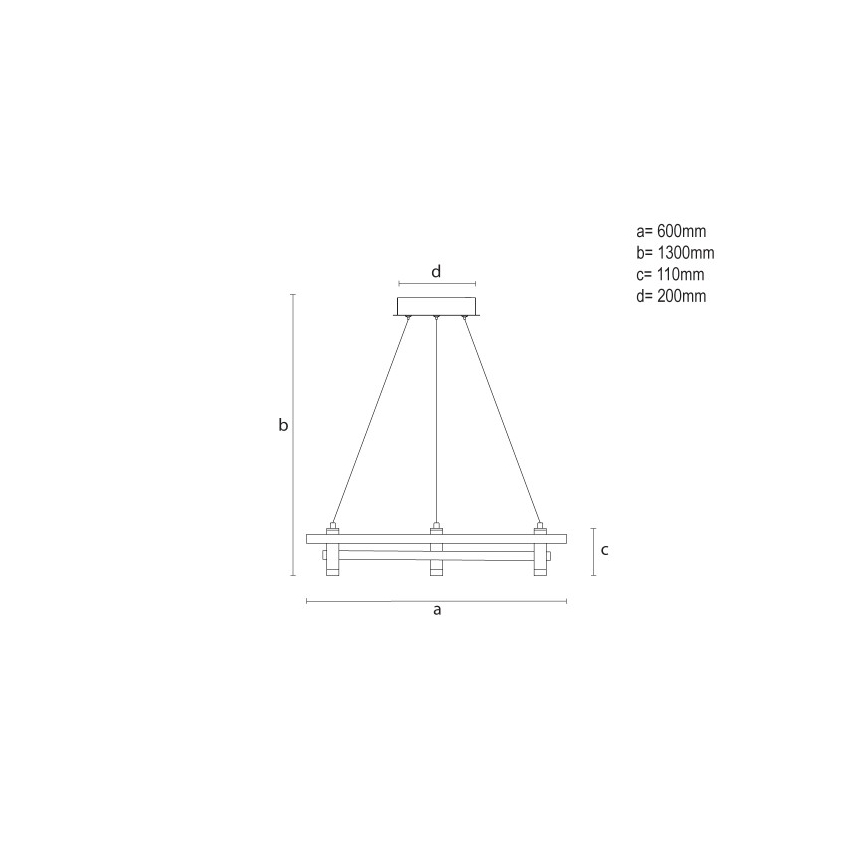 Hämardatav LED-rippvalgusti kaablil LED/100W/230V 3000-6500K läbimõõt 60 cm + kaugjuhtimispult