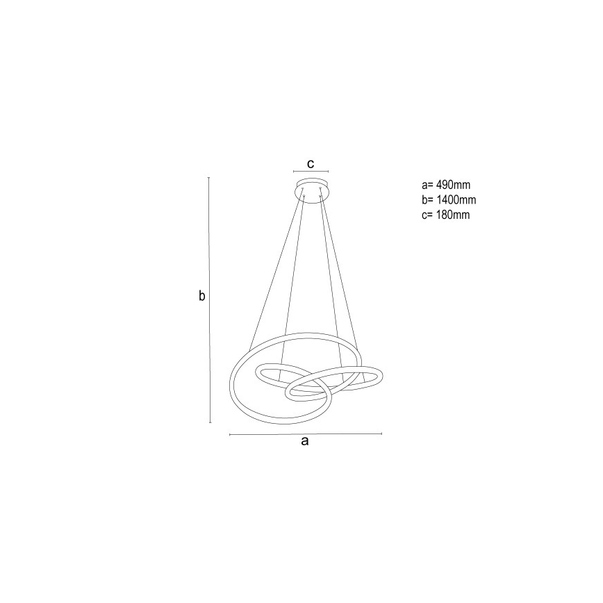 Hämardatav LED-rippvalgusti kaablil LED/85W/230V 3000-6500K läbimõõt 49 cm + kaugjuhtimispult