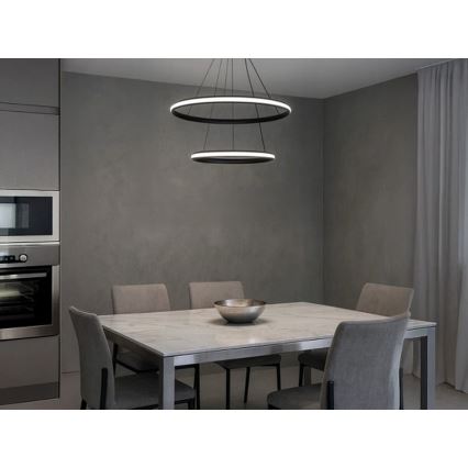 Hämardatav LED-rippvalgusti kaablil LED/90W/230V 3000-6500K läbimõõt 60 cm + kaugjuhtimispult