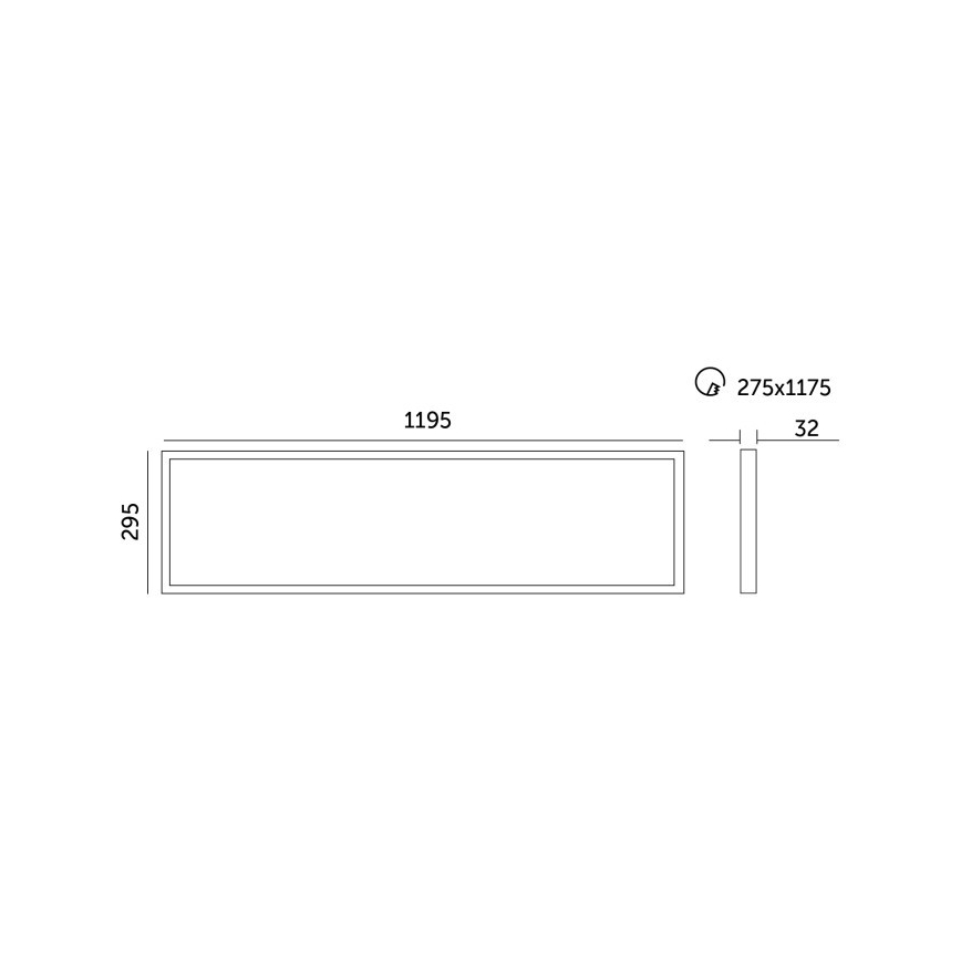LED Hämardatav süvistatav valguspaneel CAPRI LED/25/36/40W/230V 3000/4000/5700K IP44 30x120 cm