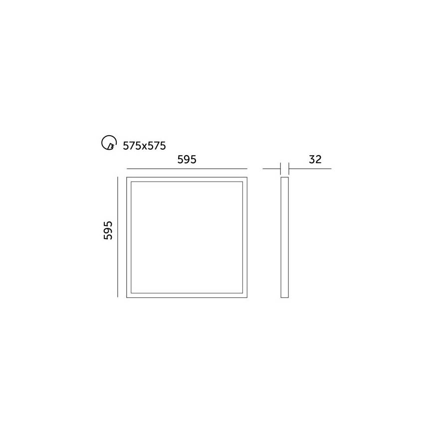LED Hämardatav süvistatav valguspaneel CAPRI LED/25/36/40W/230V 3000/4000/5700K UGR&lt;19 IP44 60x60 cm