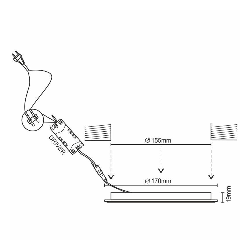 LED Hämardatav süvistatav valgusti/12W/230V 3000-6500K Wi-Fi Tuya