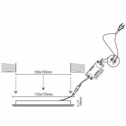 LED Hämardatav süvistatav valgusti LED/12W/230V 3000-6500K Wi-Fi Tuya