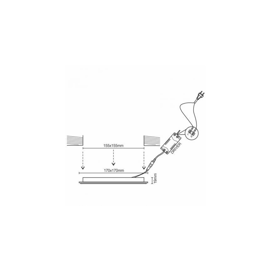 LED Hämardatav süvistatav valgusti LED/12W/230V 3000-6500K Wi-Fi Tuya