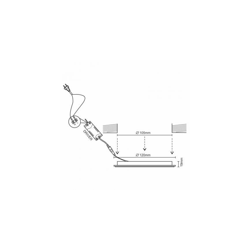 LED Hämardatav süvistatav valgusti LED/6W/230V 3000-6500K Wi-Fi Tuya