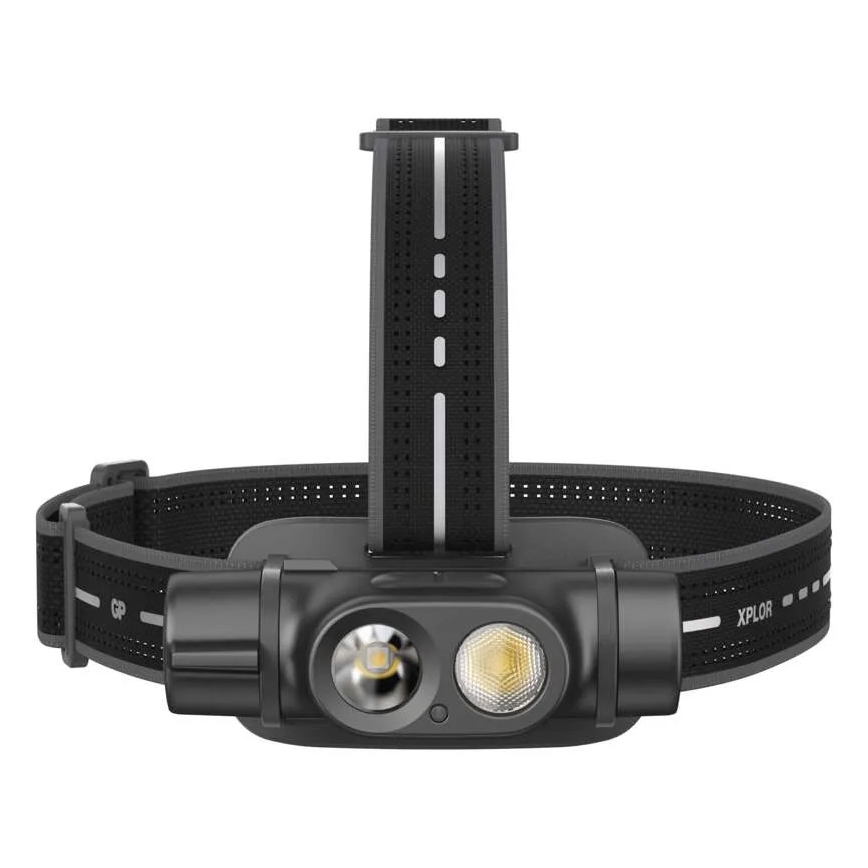 LED Hämardatav taaslaetav pealamp GP XPLOR PHR19 LED/1x18650/5V IPX8