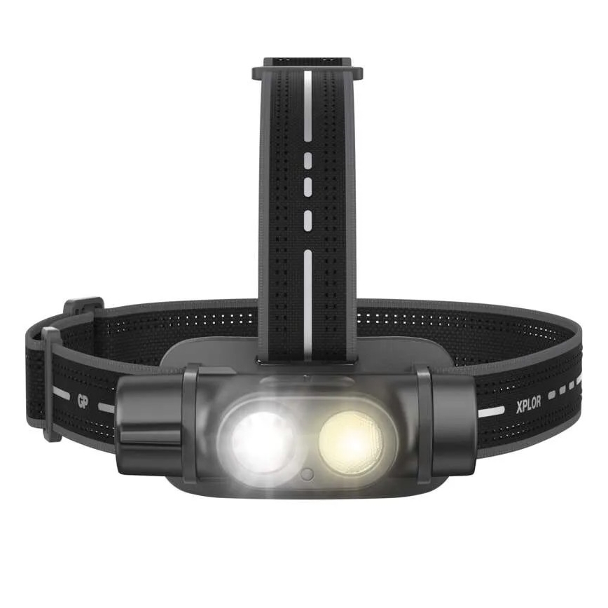 LED Hämardatav taaslaetav pealamp GP XPLOR PHR19 LED/1x18650/5V IPX8
