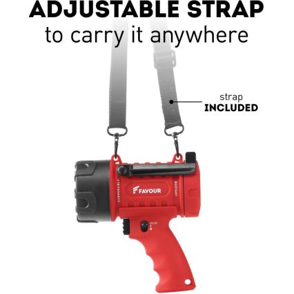 LED Hämardatav tööstuslik taskulamp LED/4xC IP67