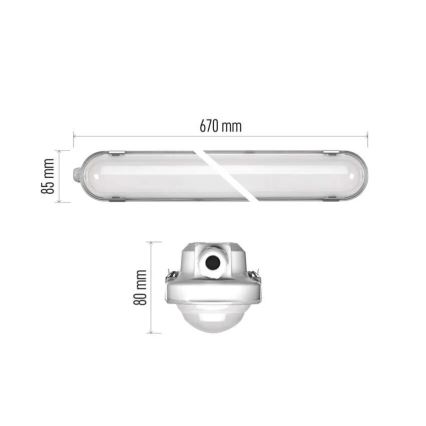 LED Hämardatav tööstuslik valgusti MISTY LED/10/13/16/18W/230V 4000/6500K IP66