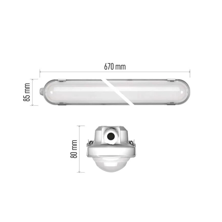 LED Hämardatav tööstuslik valgusti MISTY LED/10/13/16/18W/230V 4000/6500K IP66