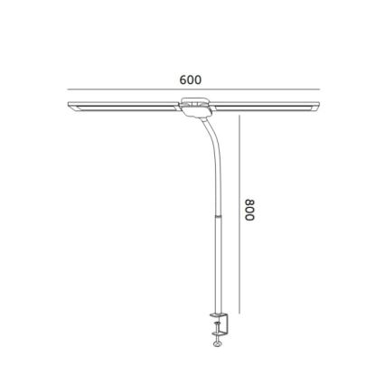 LED hämardatav USB-laualamp TENUIX DUO 2xLED/7W/5V 3000-6000K must